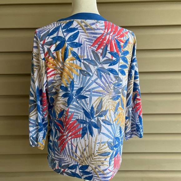 •Cathy Daniels Petites • Embellished Tunic Top - Size Medium - Picture 5 of 7